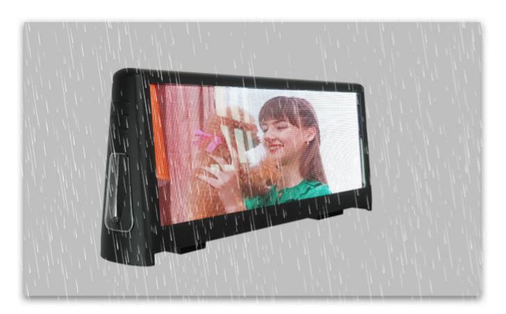 pantalla LED superior del taxi