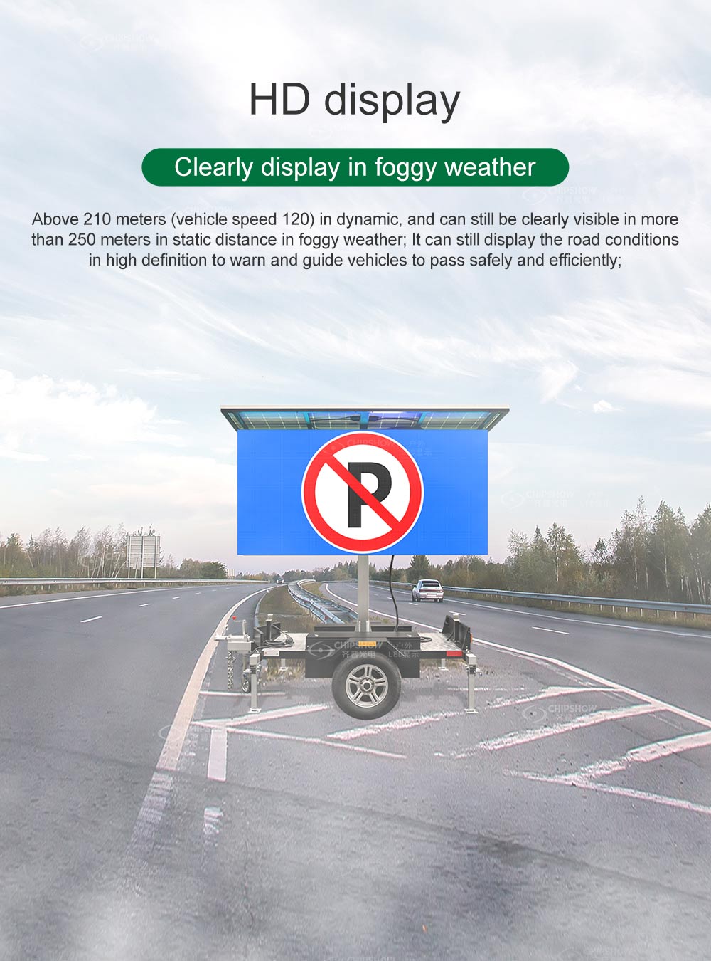 Pantalla de coche solar HD a todo color