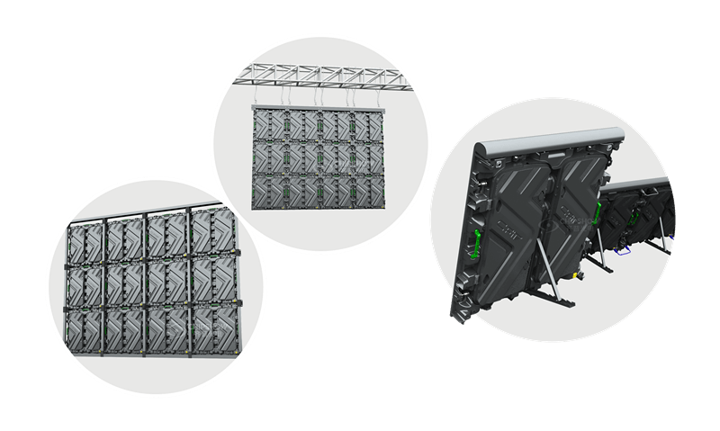 Las soluciones de pantalla LED varían con los métodos de instalación