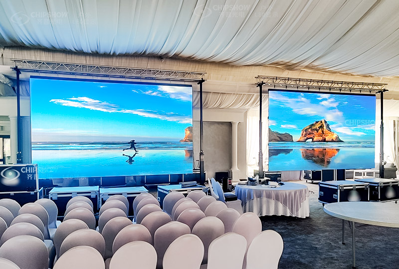 P3.91 Desmontaje rápido de una pantalla LED a todo color para un proyecto de sitio de conferencia en Rumania