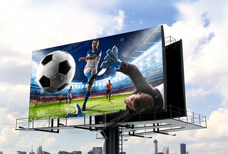 Pantalla LED de publicidad exterior en una autopista de Estados Unidos